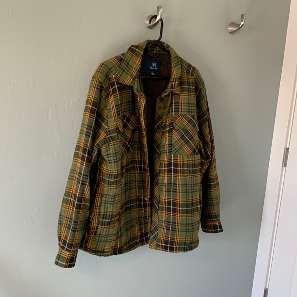 Shag lined flannel jacket